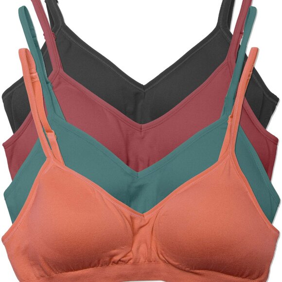 4-Pack Demi Padded Bralette Adjustable Straps A3 F. Fest New NWB